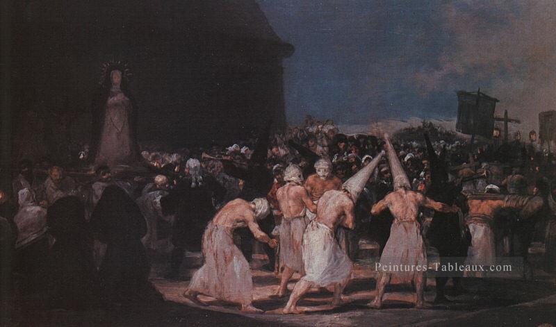 Procession des Flagellants le Vendredi Saint romantique moderne Francisco Goya Peintures à l'huile